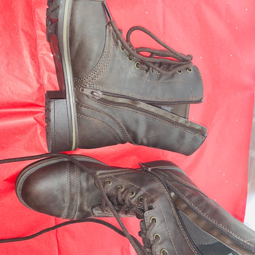 Brown Combat Boots/Booties Size 7
